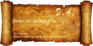 Dobrin Arabella névjegykártya
